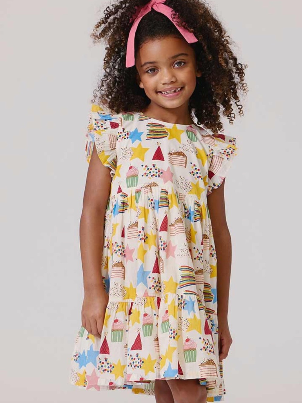 Pink Chicken girls jennifer Cotton dress birthday star 12/18